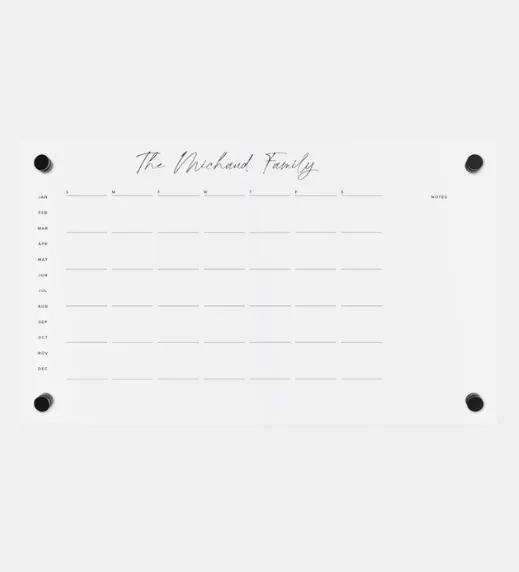 Personalized Acrylic Wall Calendar